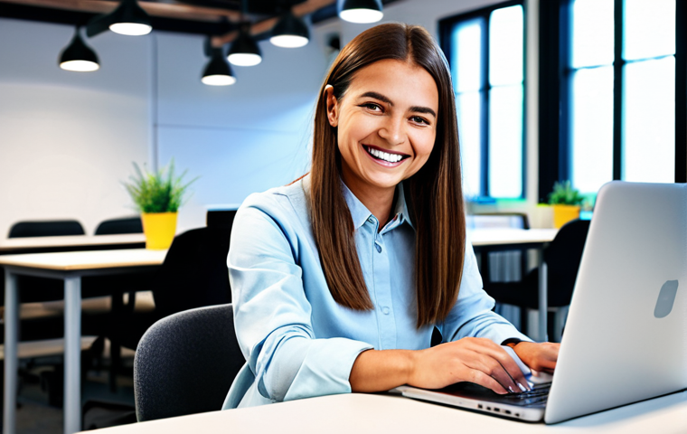 **
"A friendly community manager, fully clothed in a modest, professional outfit, smiling warmly while working on a laptop surrounded by digital devices displaying social media interfaces in a bright and modern co-working space. Appropriate attire, safe for work, perfect anatomy, correct proportions, well-formed hands, proper finger count, natural pose, professional environment, high quality, family-friendly."
**