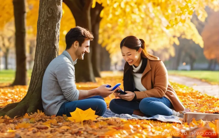 소셜미디어에서의 균형 잡힌 삶의 중요성 - **Digital Disconnection in a Social Setting:** A vibrant and cozy coffee shop scene, with warm, invi...